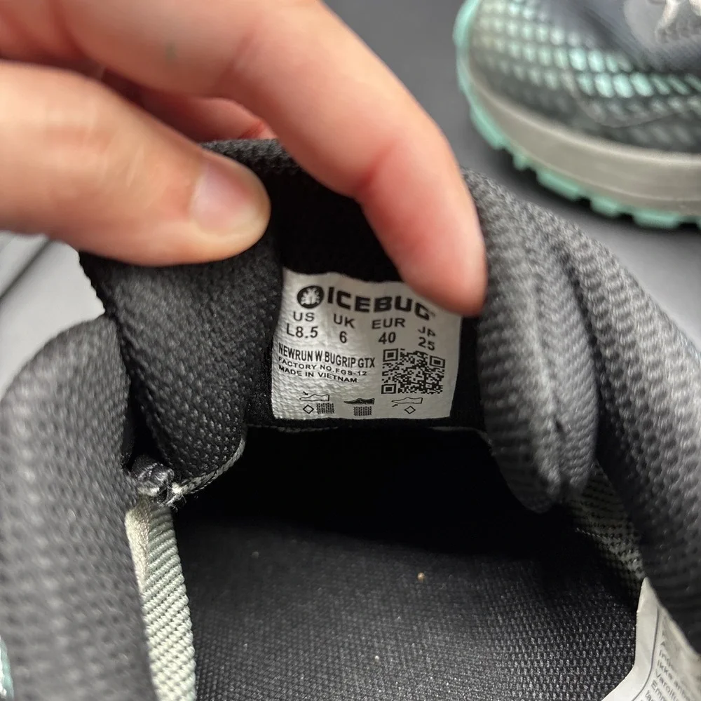 Icebug NewRun BUGrip GTX Shoes Women's 8.5 Road Running Waterproof Gore-Tex BOA
